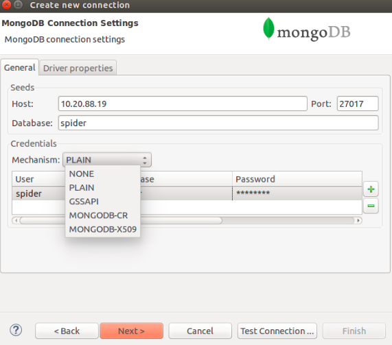 connect to mongodb local