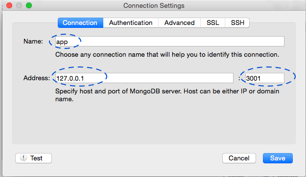 connect to mongodb local